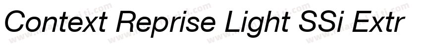Context Reprise Light SSi Extra Light Italic字体转换